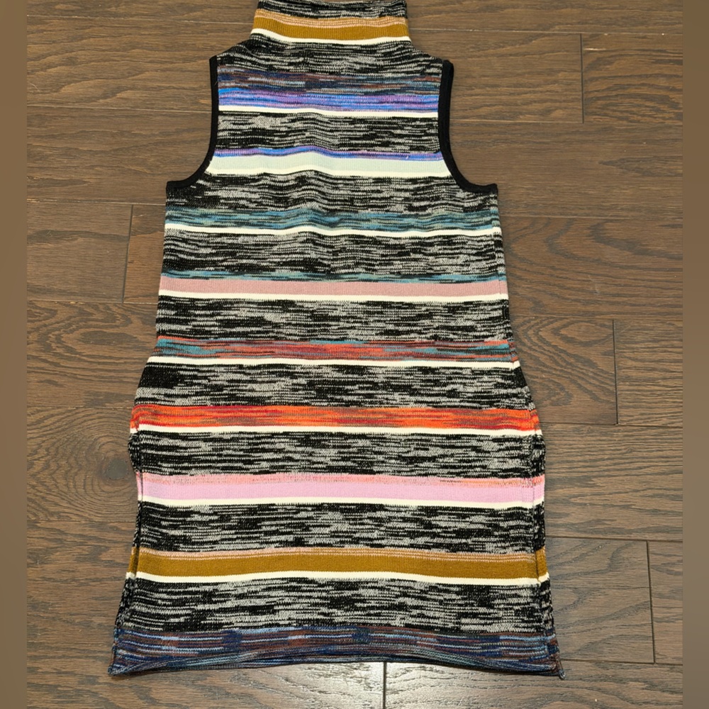 Anthropologie Mauve Space Dyed Sleeveless Mock Neck Knit Tunic Top XS Petite - Picture 4 of 11